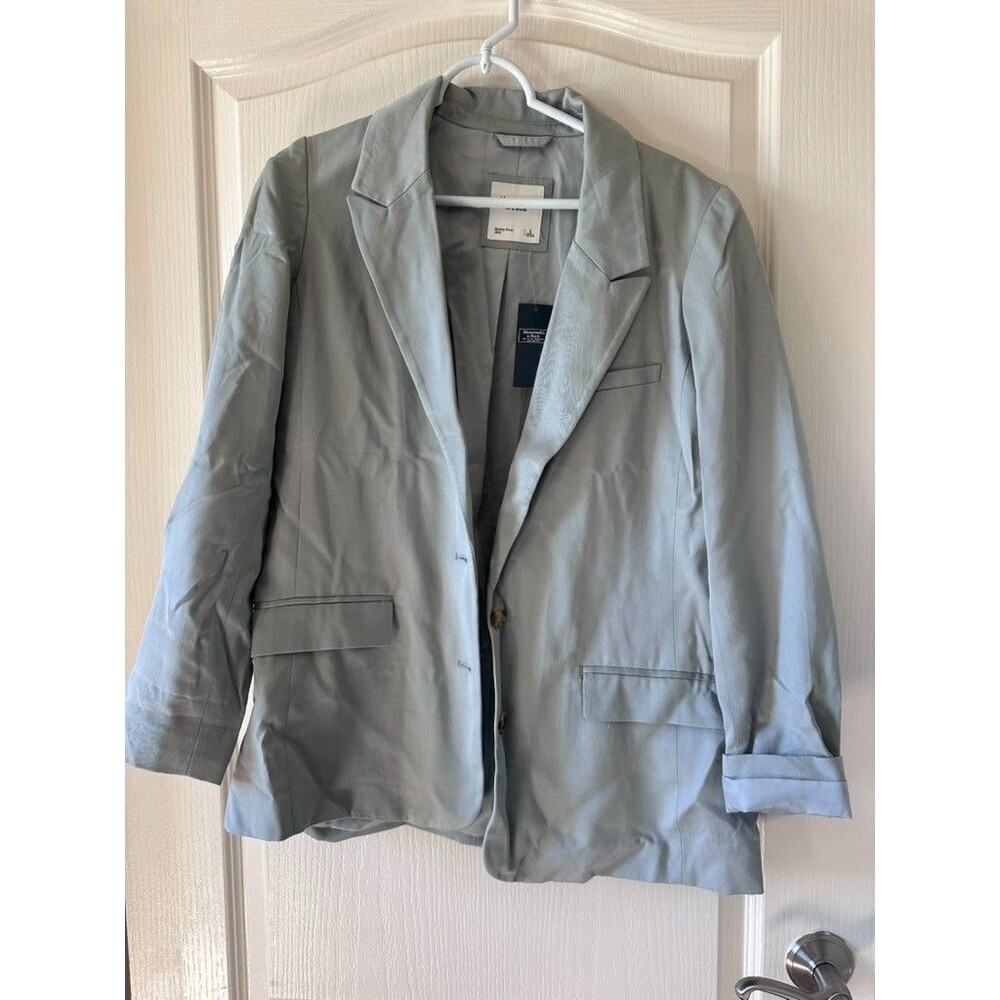 NWT Abercrombie & Fitch Sage Green Blazer Large
